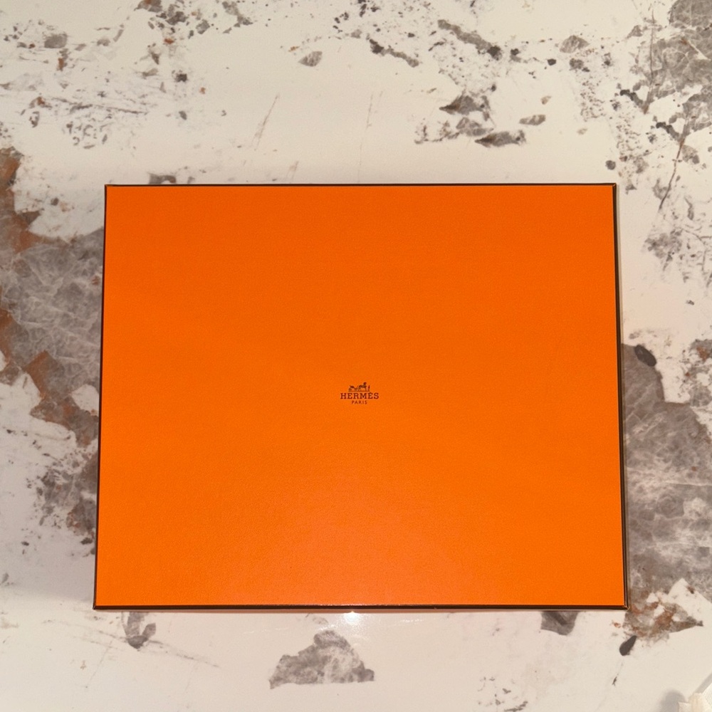 Authentic Hermes Orange Box with Pamphlet - Large